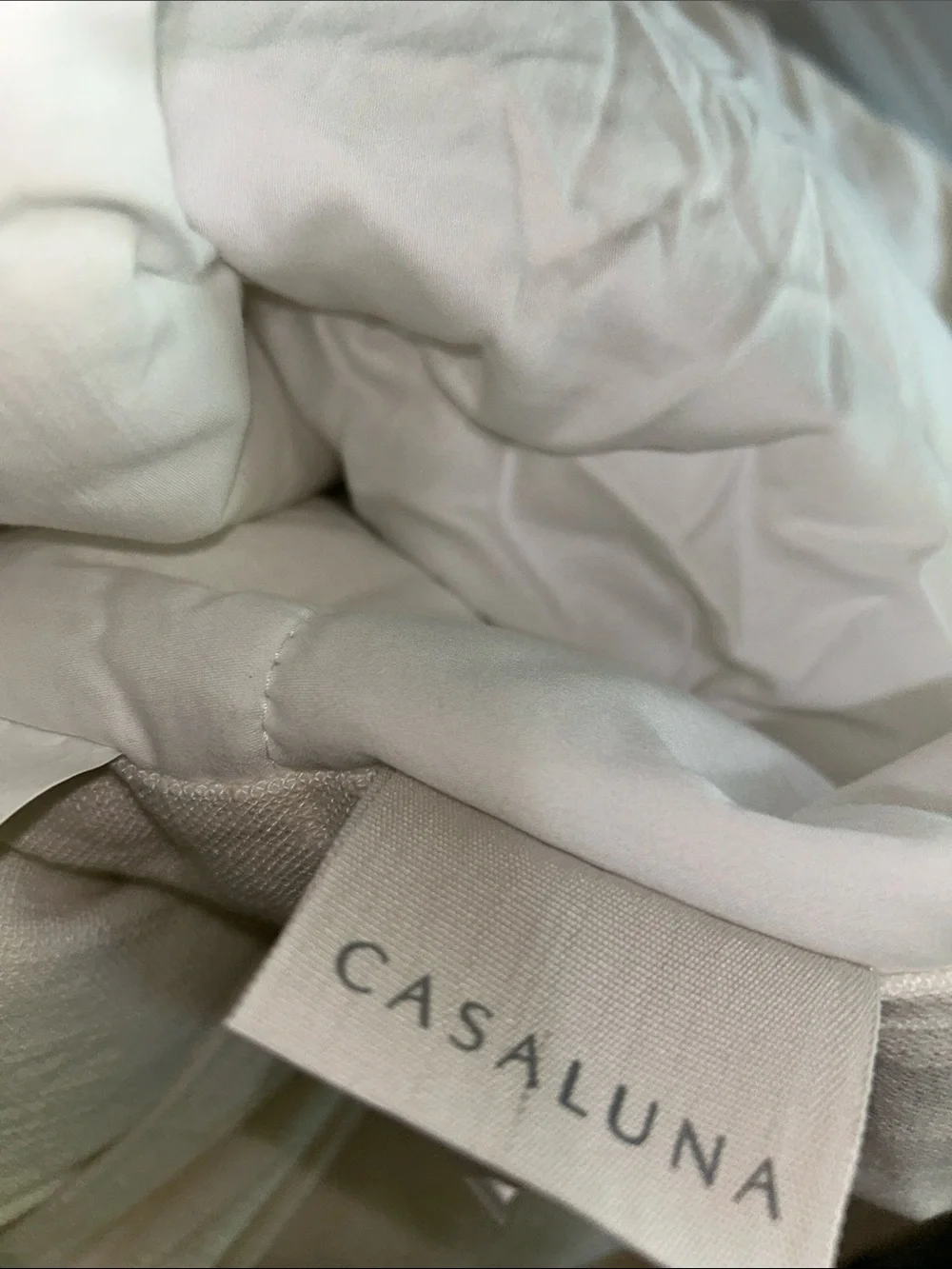 Casaluna King/ Cal King Heavyweight Linen Blend Comforter Set - White
